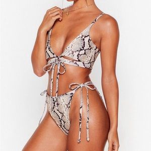 Nasty Gal snakeskin bikini size 6